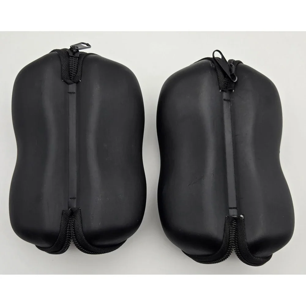 Vogue Logo Black Eye Glass Cases Zipper Clam Shell Sunglasses Glasses Case Set 2